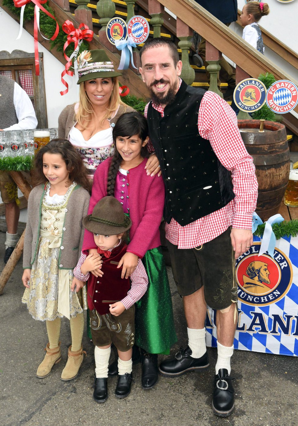 ريبيري رفقة زوجته وأولاده