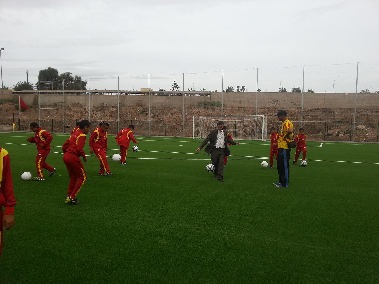 تسليم ملعب سيدن بلخير بأكادير