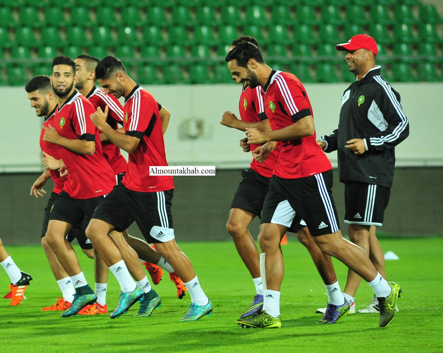 أمطار غزيرة في الحصة التدريبية للمنتخب الوطني