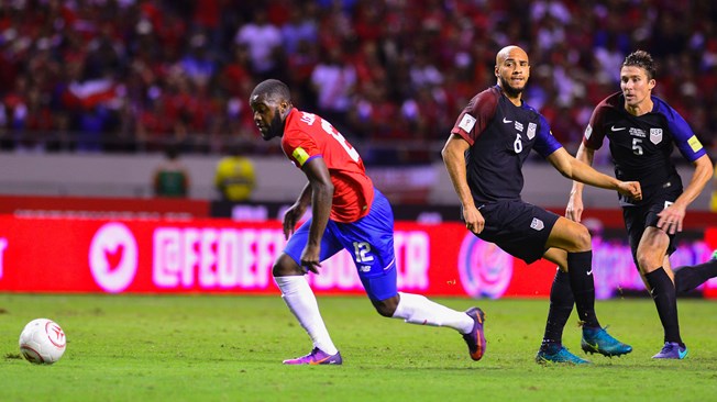 تصفيات كاس العالم 2018 (منطقة كونكاكاف) : كوستاريكا تسحق الولايات المتحدة الامريكية