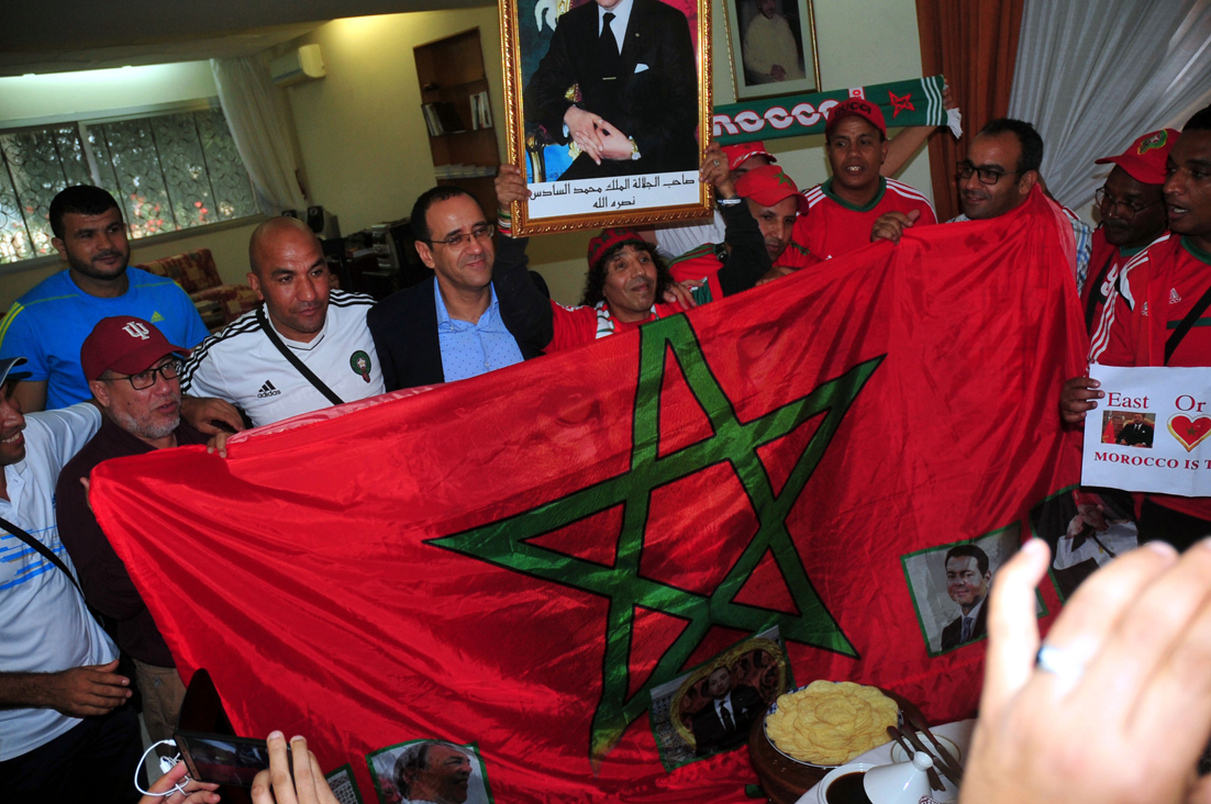 حفل إستقبال حار من السفير الصبيحي للضيوف المغاربة بليبروفيل