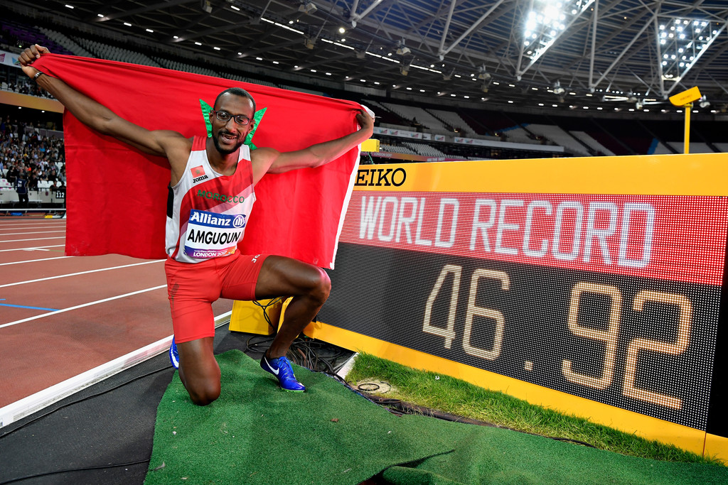 بطولة العالم لالعاب القوى لذوي الاحتياجات الخاصة : البطل المغربي محمد أمكون يحقق رقما قياسيا في مسابقة 400 متر