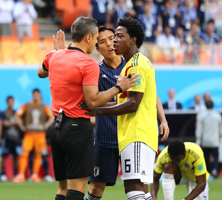 مونديال 2018: الكولومبي كارلوس سانشيز يتلقى اول بطاقة حمراء في النهائيات