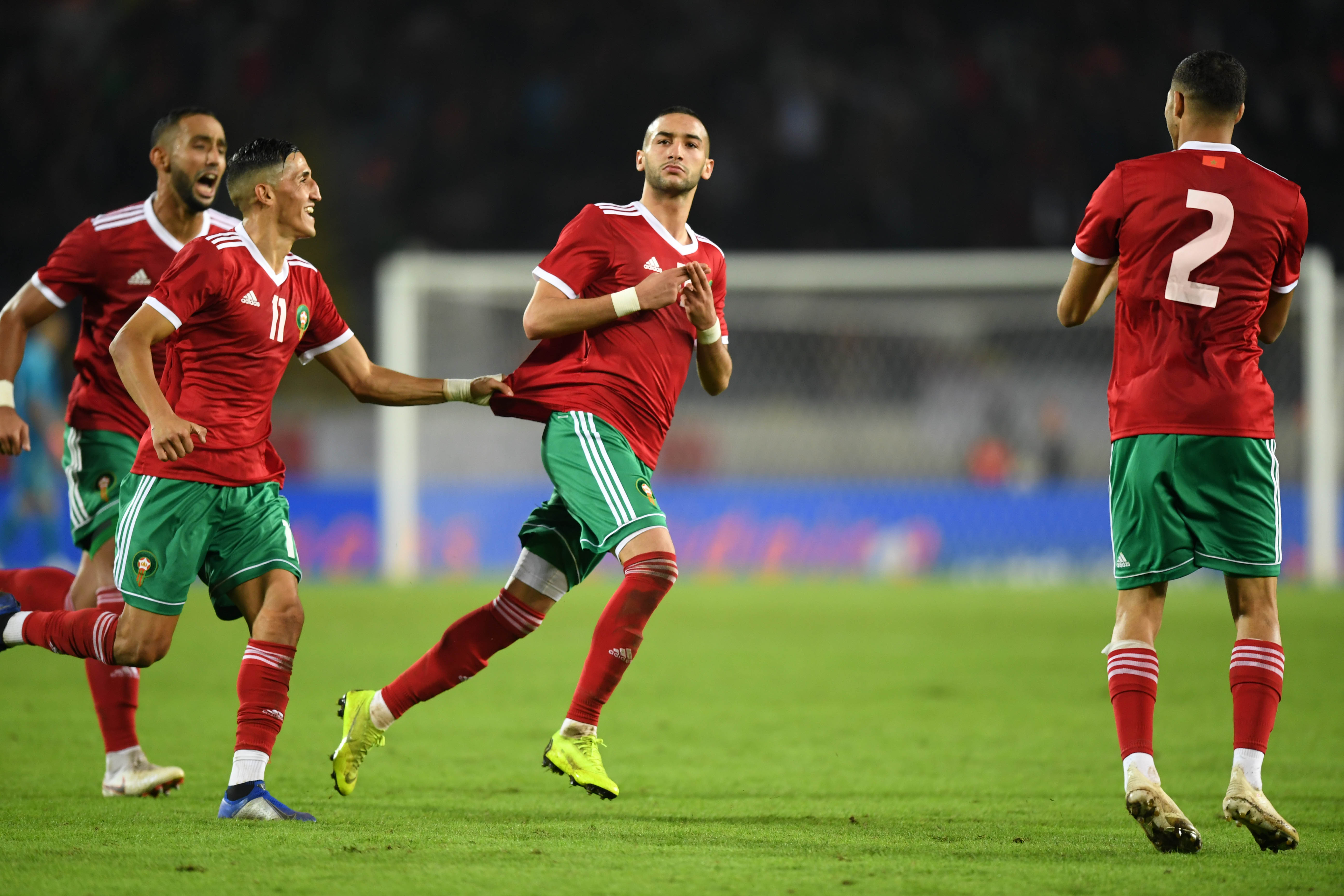 منتخب المغرب يجري حصة تدريبية بملعب رادس