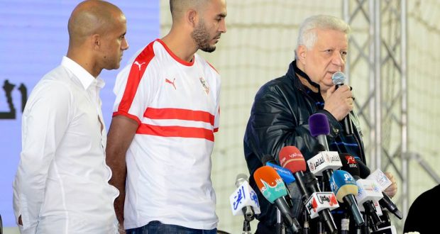 ما الذي قاله بوطيب عند تقديمه من الزمالك؟