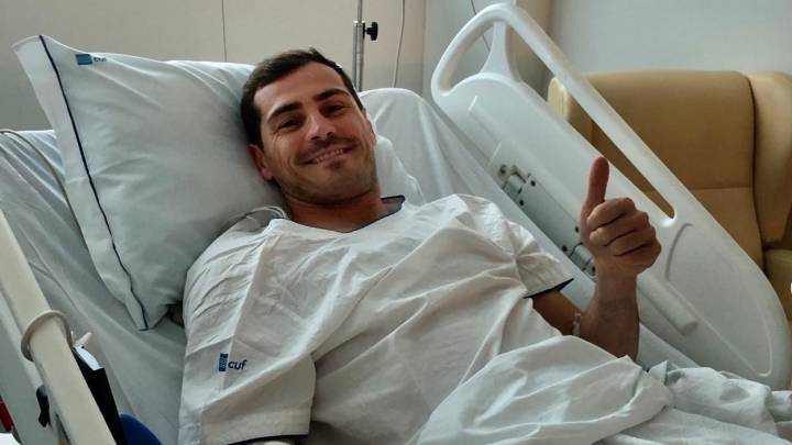 إيكر كاسياس يطمئن متابعيه من المستشفى بعد أزمة قلبية