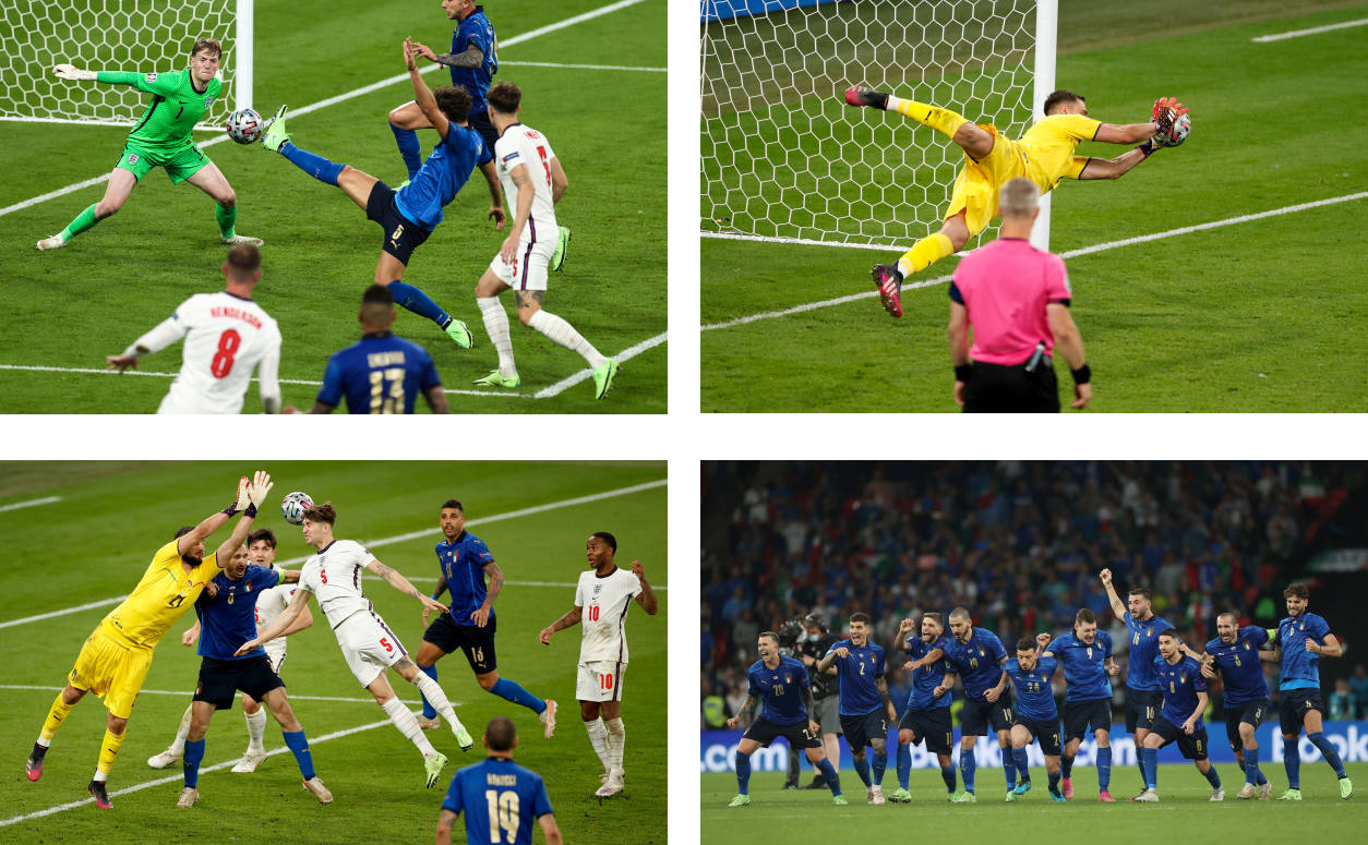 كأس أوروبا: إيطاليا تحرز لقبها الثاني بعد 1968 بضربات الترجيح ضد إنكلترا 3-2 (1-1)