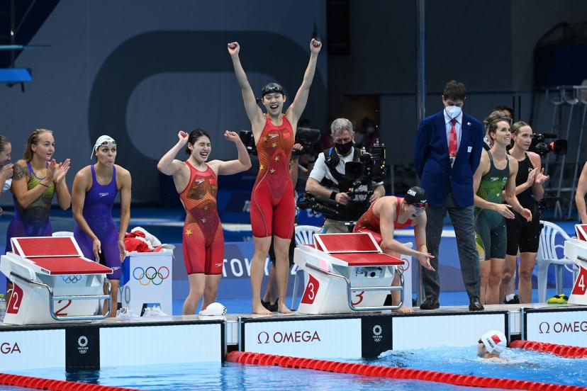 أولمبياد طوكيو (السباحة): الصين تحطم الرقم العالمي وتحرز ذهبية التتابع أربع مرات 200م سباحة حرة