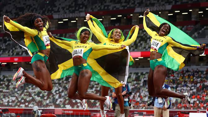 أولمبياد طوكيو (ألعاب القوى): سيدات جامايكا يحرزن ذهبية التتابع 4 مرات 100 م