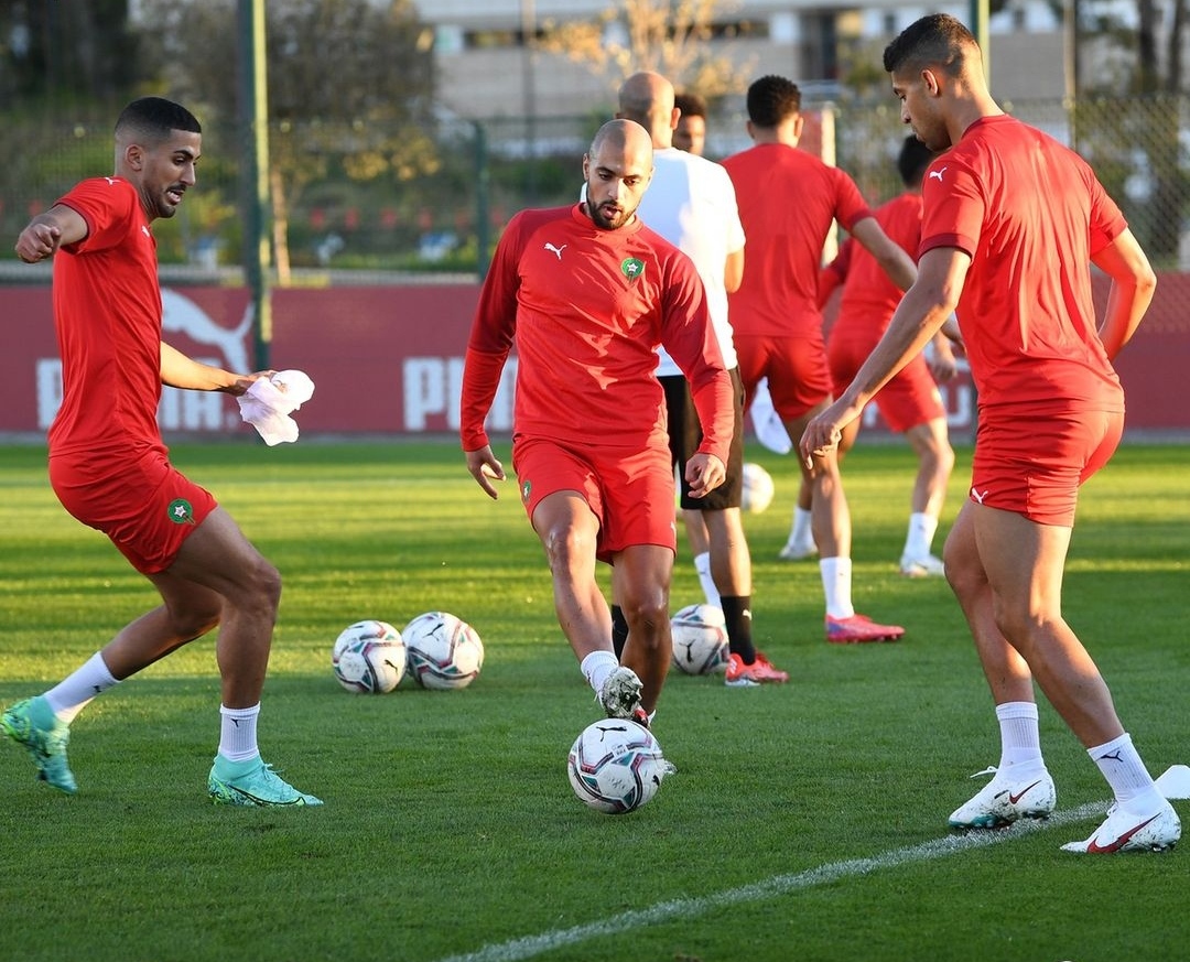 لاعبو المنتخب المغربي وصلوا المعمورة في أتم الجاهزية البدنية