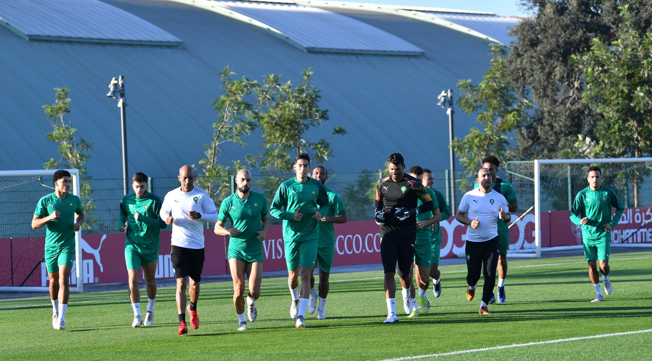 كأس أمم افريقيا .. المنتخب الوطني المغربي يجري آخر حصة تدريبية قبل التوجه للكامرون