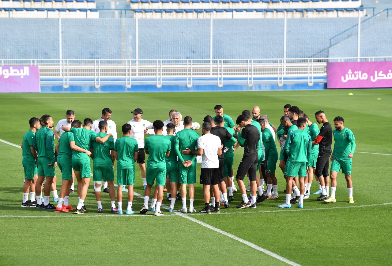 اليوم يخوض الفريق الوطني آخر حصة تدريبية بالدارالبيضاء