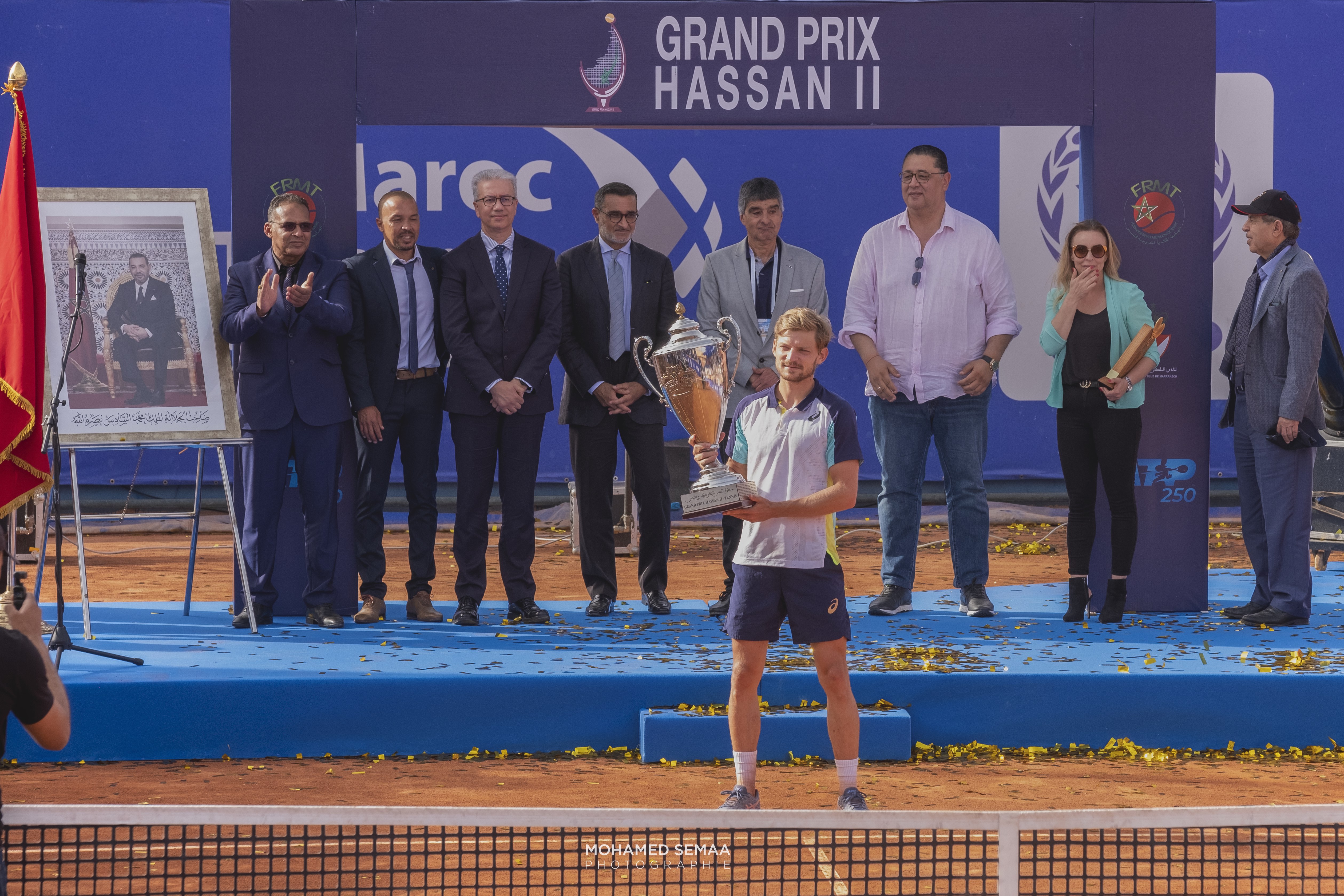البلجيكي دافيد غوفان يتوج بلقب الدورة 36 لجائزة الحسن الثاني الكبرى لكرة المضرب