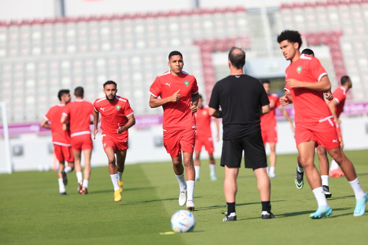 مواكبة إعلامية مغربية وعالمية كبيرة للحصة التدريبية الأخيرة للأسود