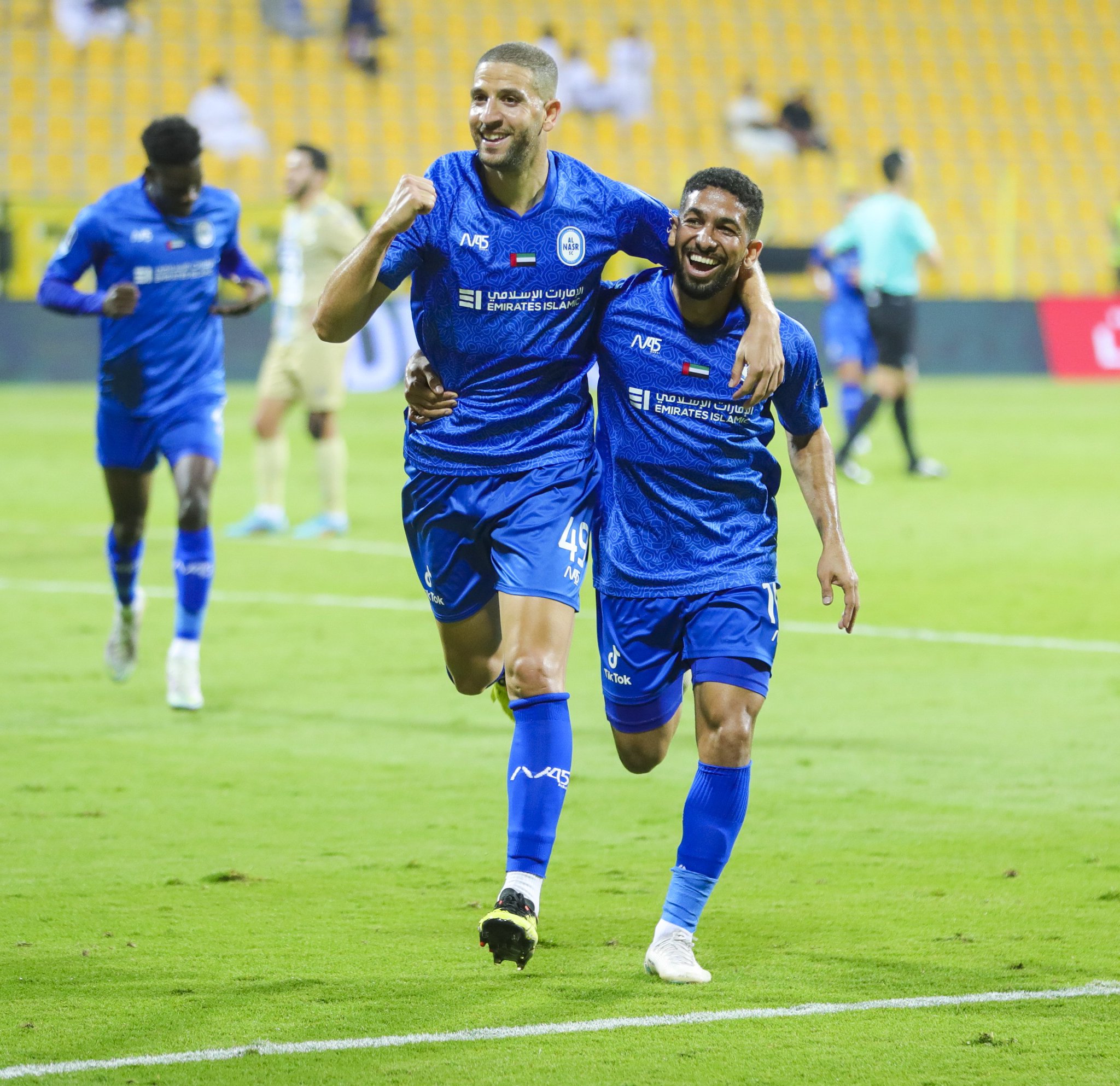 ثنائية تاعرابت تقود النصر لنصف نهائي كأس الإمارات