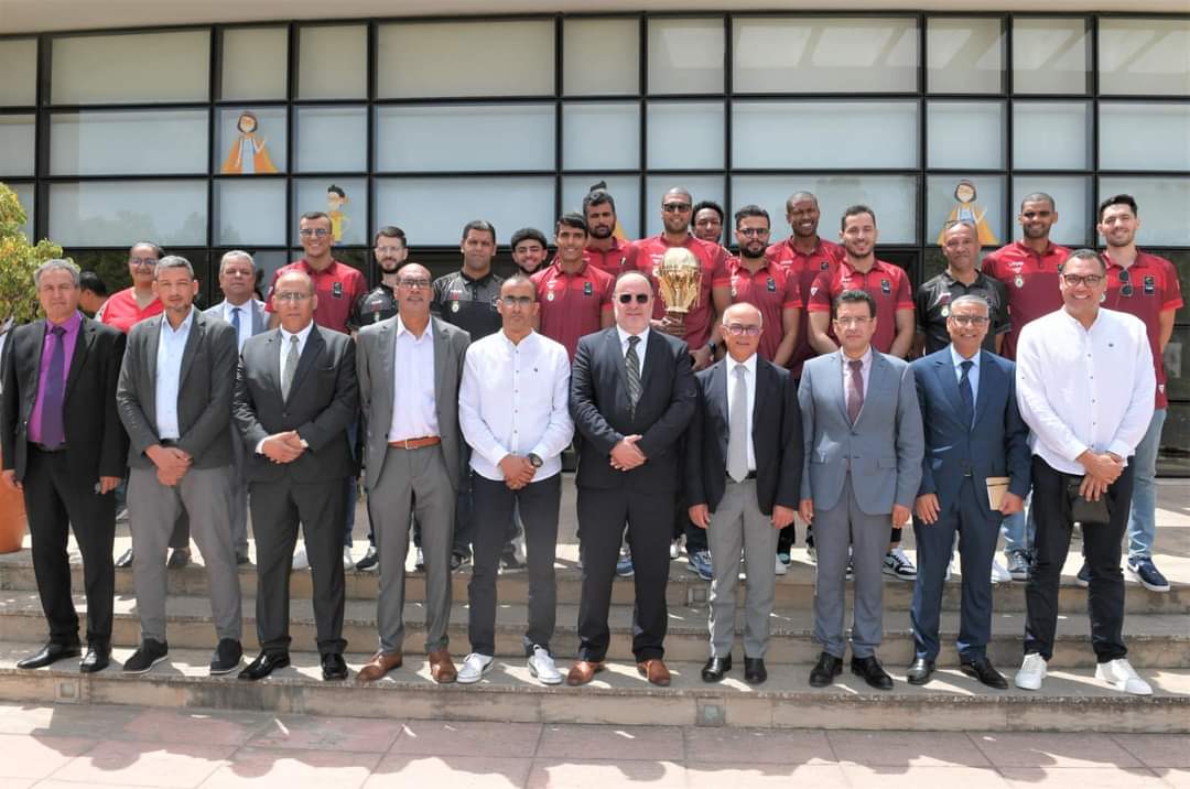 حفل استقبال على شرف المنتخب  المغربي المتوج بلقب (افروكان) :