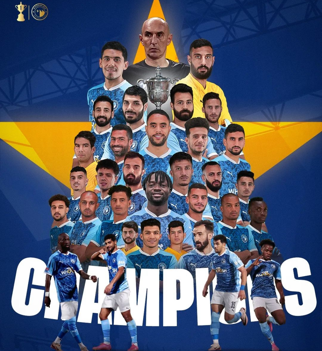 الشيبي والكرتي يهديان بيراميدز لقبه الأول