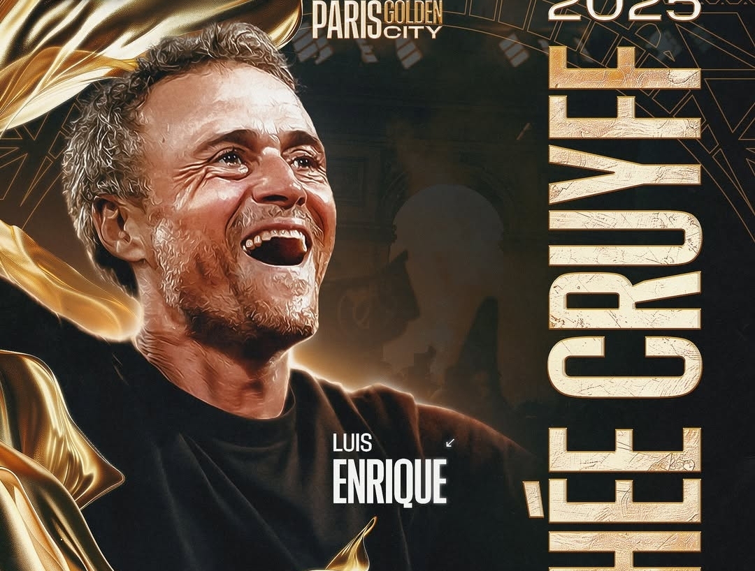 لويس إنريكي يتوج بجائزة يوهان كرويف كأفضل مدرب