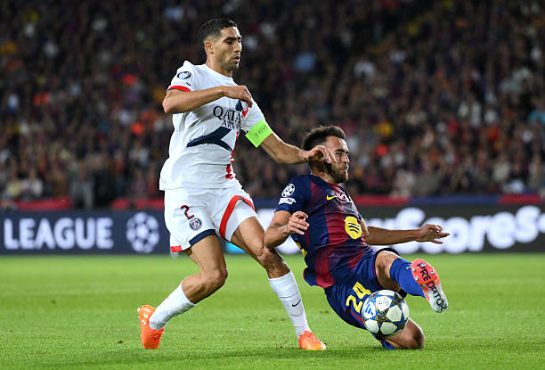 عصبة الأبطال : حكيمي عريس الاسيست القاتل بمعقل البارصا