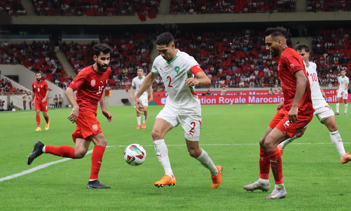 يميق يقود أسود الأطلس للفوز بشق الأنفس على البحرين