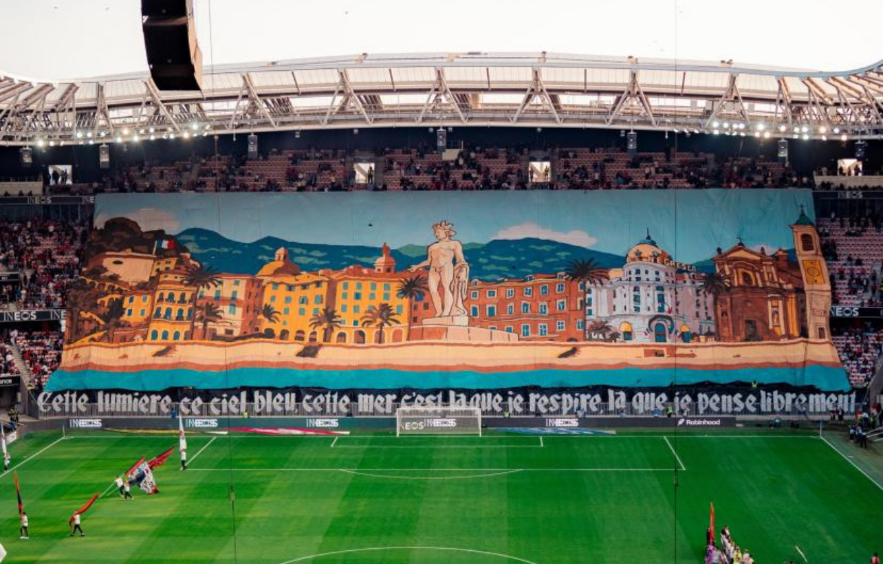 إبداع الجماهير:  تيفو  مستوحى من الفيلسوف نيتش