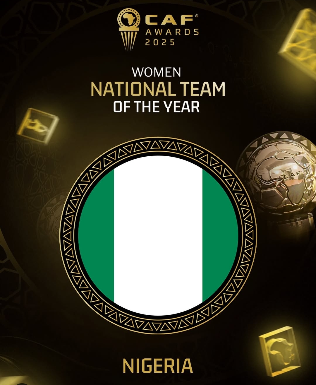 المنتخب النيجيري النسوي أحسن منتخب إفريقي لسنة 2025