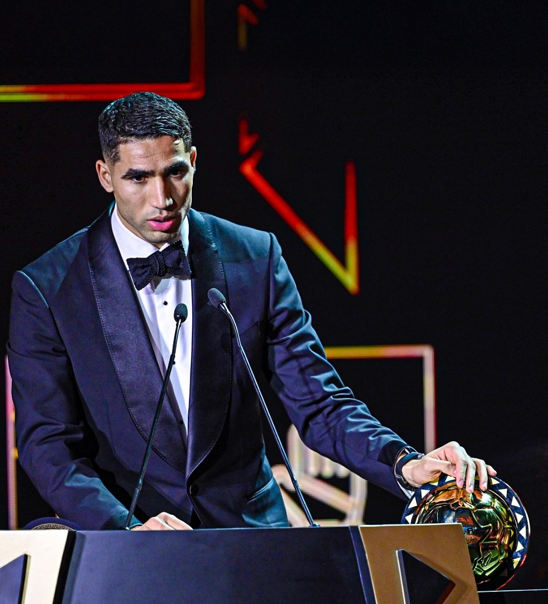 أشرف حكيمي:  أنا في غاية السعادة بالجائزة وشكري الخالص لكل من ساندني 