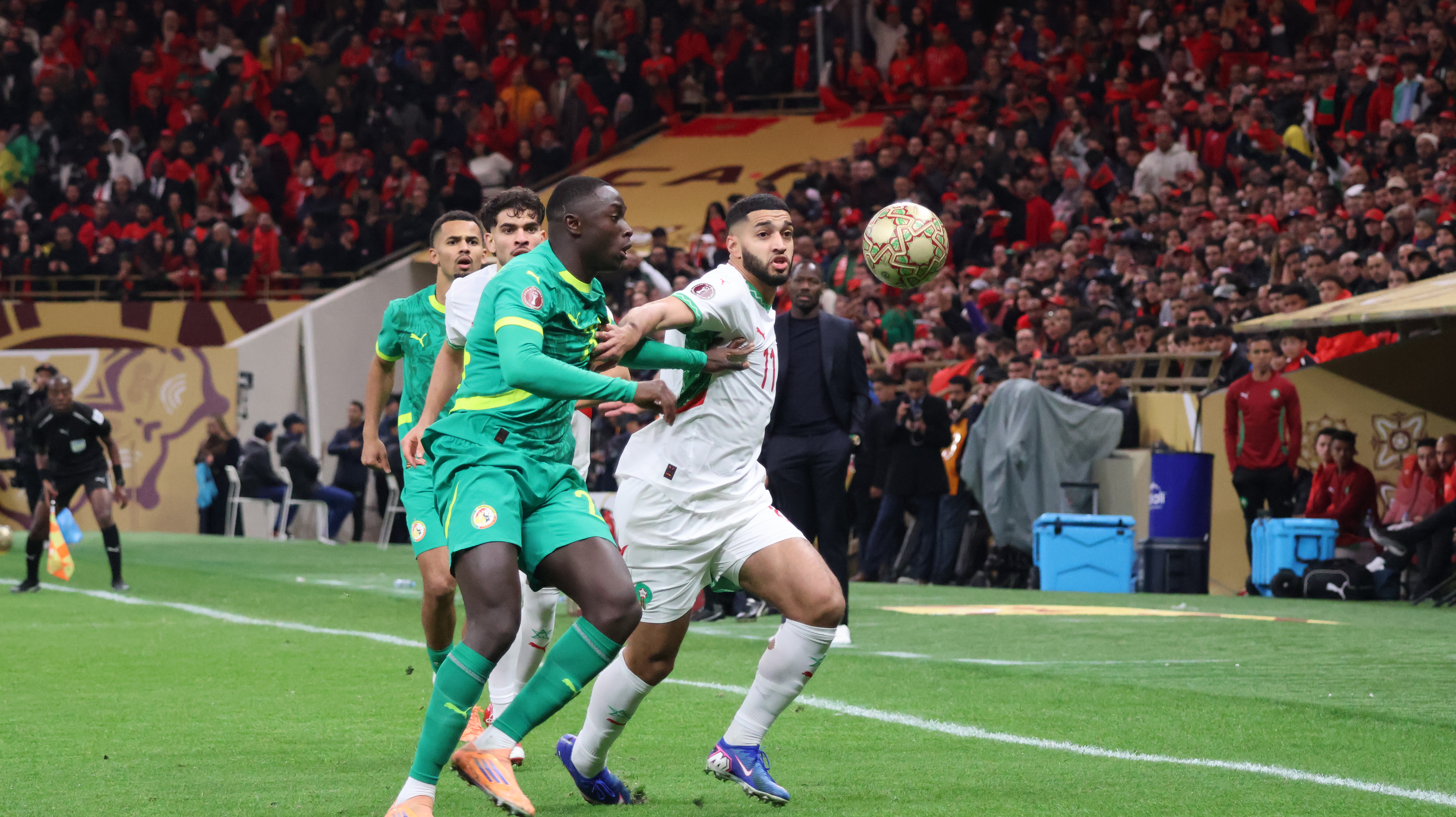 المغرب متعادل مع السنغال بنهاية الشوط الأول
