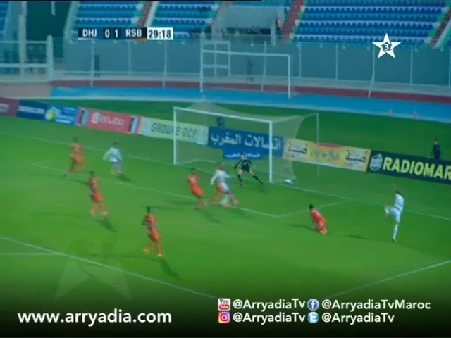 الدفاع الحسني الجديدي 1-1 النهضة البركانية هدف بلال المكري في الدقيقة 30.