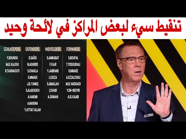 بدرالدين الإدريسي ينقط لائحة المنتخب المغربي و غير راضٍ عن بعض الأسماء