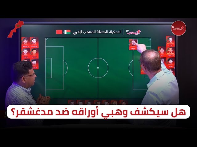 التشكيلة المتوقعة لبدر الدين ضد مدغشقر  اول ظهور لبوعدي أمام الجماهير المغربية