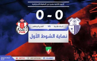 شوط أبيض بين اتحاد طنجة والقتح