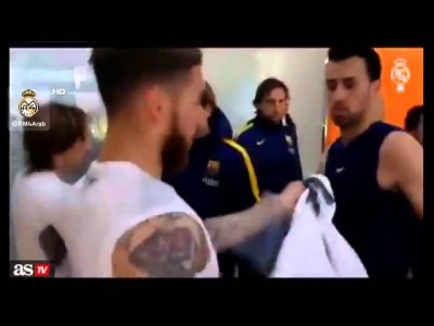 شاهد ماذا حدث في غرف ملابس ريال مدريد بعد الفوز على برشلونة