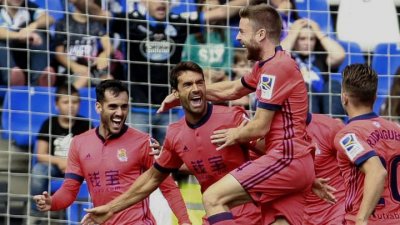 بطولة اسبانيا: ريال سوسييداد يلحق ببرشلونة الى الصدارة