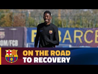 فيديو..ديمبيلي يعمل جاهدا للحاق بالكلاسيكو