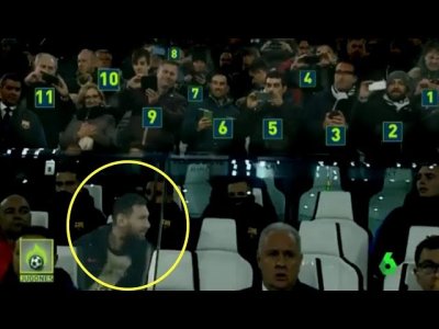 جوغونيس | دهشة الجمهور من جلوس ميسي على الدكة !