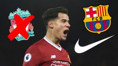  نايك  تروج لقميص برشلونة يحمل اسم كوتينيو