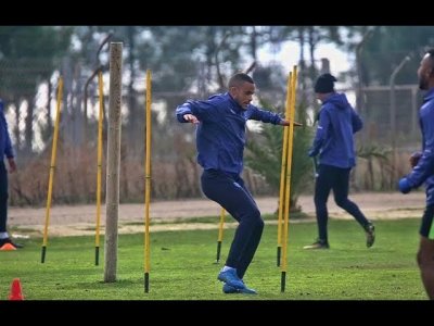 اليوم الثاني لمعسكر اتحاد طنجة بإسبانيا   تدريبات اللاعبين