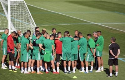 هنا موسكو: أول حصة تدريبية للأسود إستعدادا لملاقاة إسبانيا