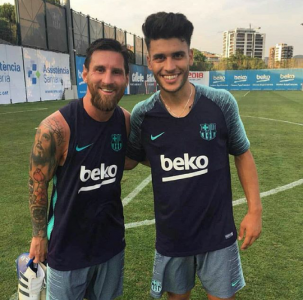 لاعب مغربي واعد في تداريب برشلونة