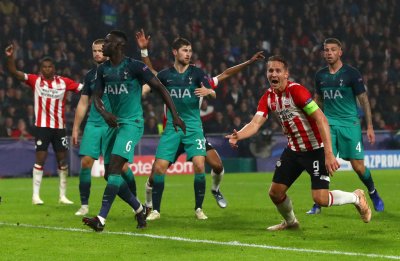 عصبة أبطال أوروبا: أخطاء فردية تجنب طوطنهام الفوز في أيندوفن