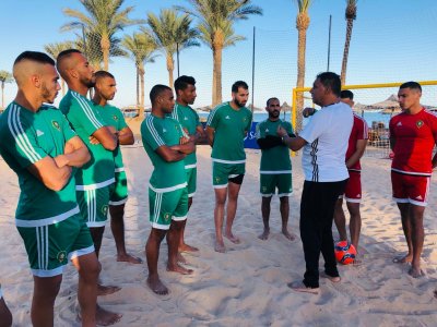المنتخب الشاطئي أجرى أول الحصص التدريبية بمصر
