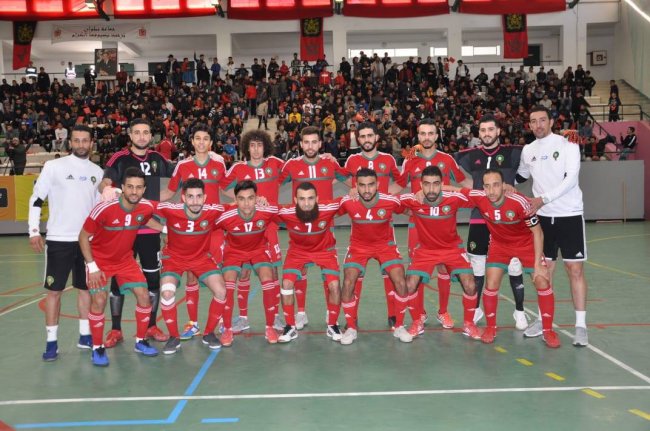 المنتخب الوطني لكرة القدم داخل القاعة يفوز على المنتخب البلجيكي