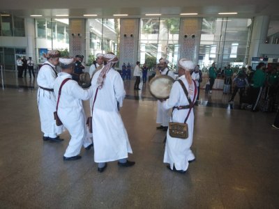 إستقبال باهر للمنتخب الجزائري بوجدة