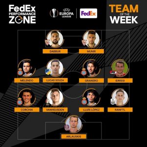 الادريسي في التشكيل المثالي لأوروبا ليغ