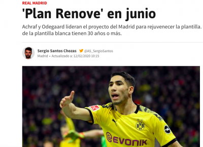 الريال يتخذ قرارا نهائيا في وضعية حكيمي