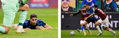 حكيمي تعثر مع الإنتر في ديربي ميلانو