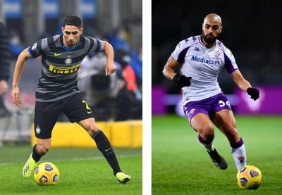 أمرابط وحكيمي يصطدمان في قمة الفيولا والإنتر