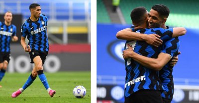 حكيمي أهدى أسيست السابع والانتر رفع الرصيد