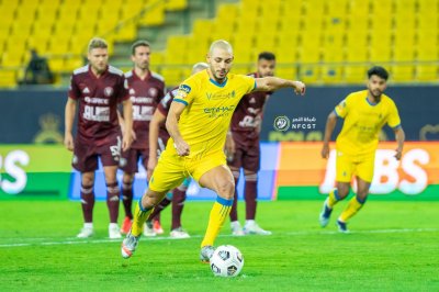 جماهير النصر ودعت البلدوزر المغربي على طريقتها!